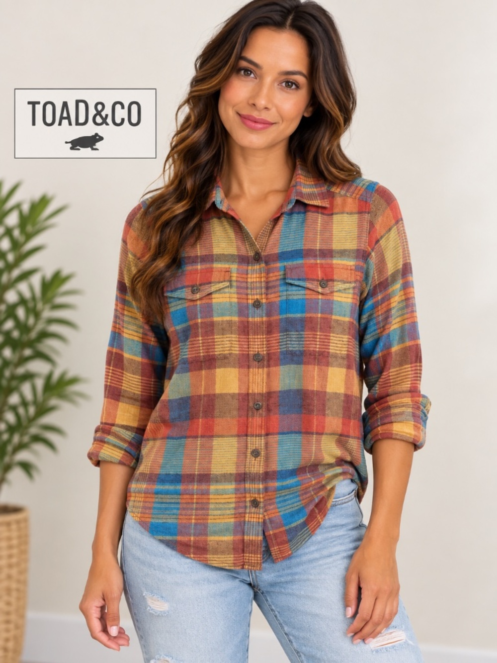 Toad&Co Women's Re-Form Flannel Long Sleeve Shirt